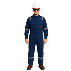 Macacão Eletricista Risco 2 | Azul Marinho